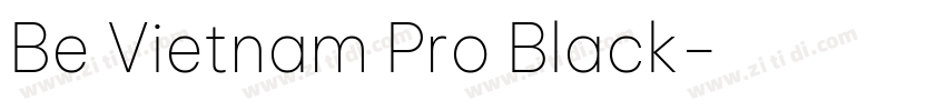 Be Vietnam Pro Black字体转换